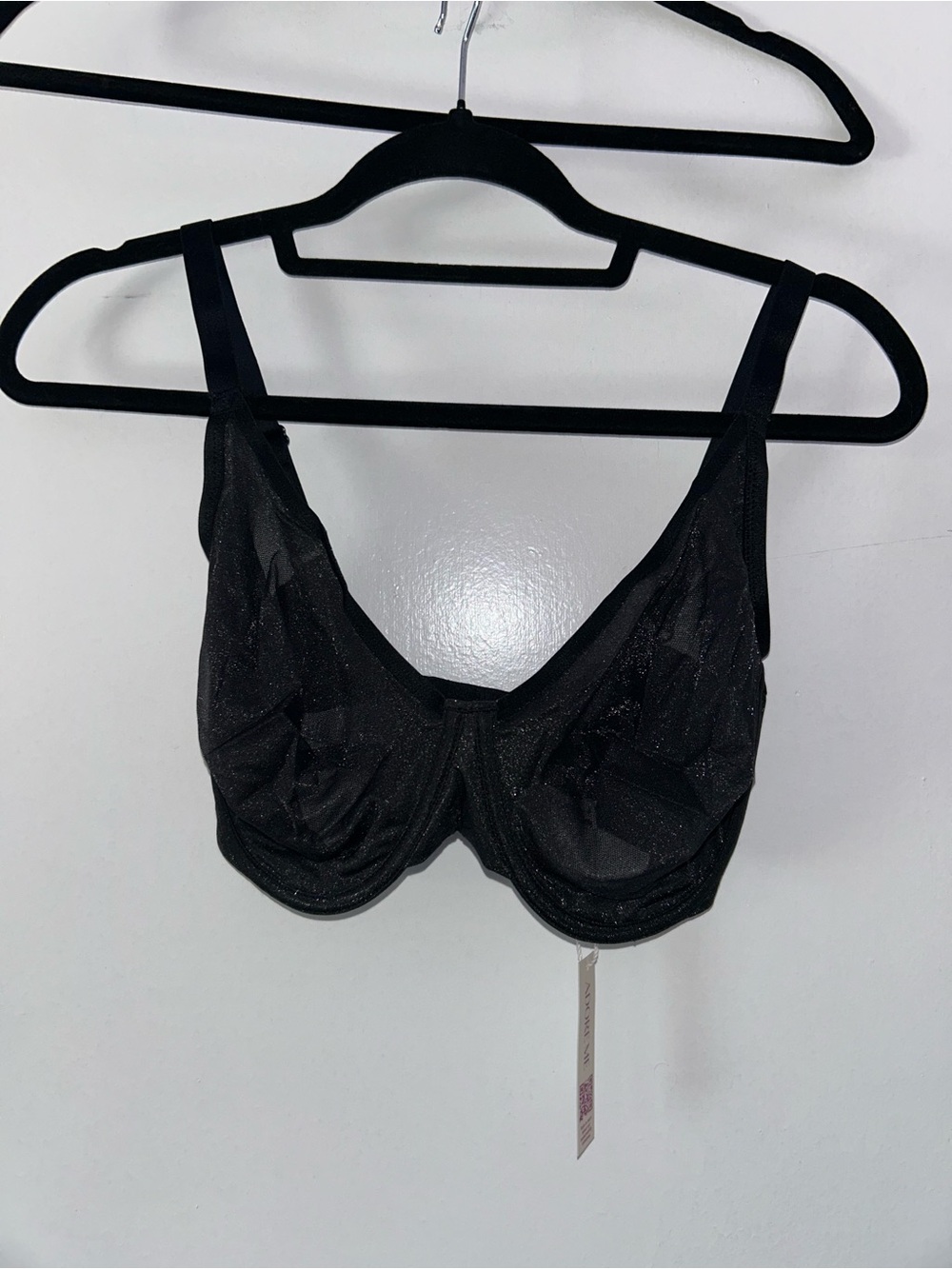 AdoreMe 32H Black Underwire Sheer Support Bra - Women Intimates & Sleepwear
